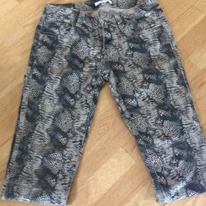 Cabi Diamondback Snake Print Skinny Jeans